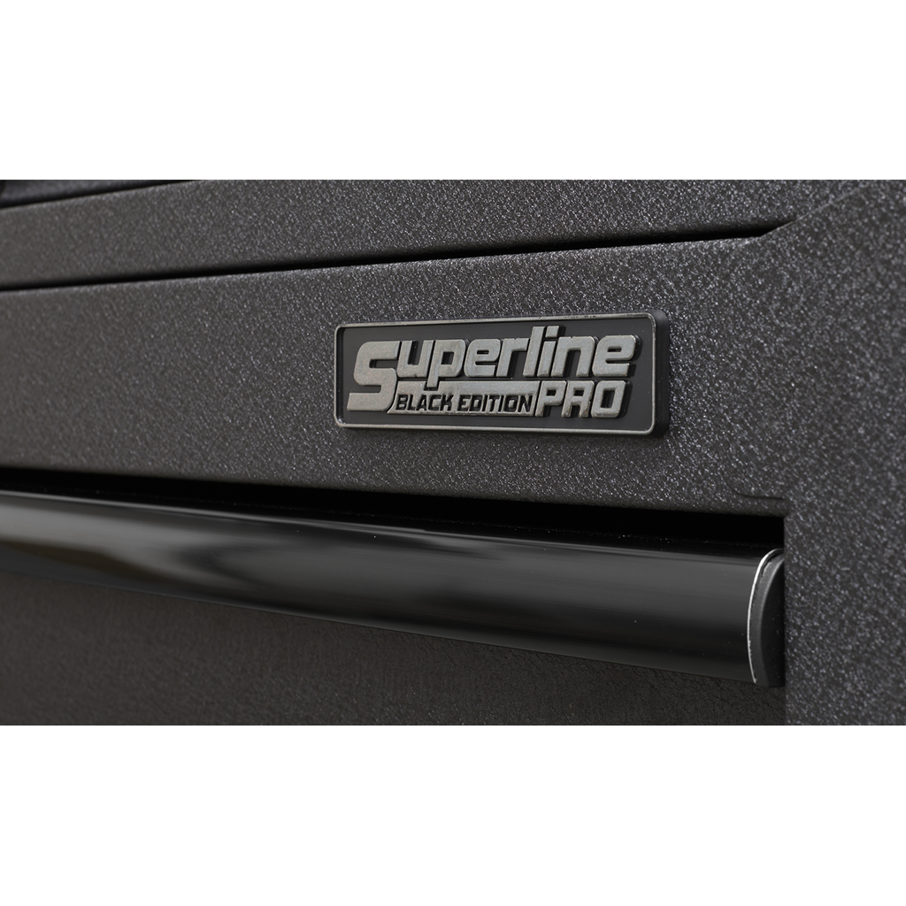 Superline PRO® Black Edition Tower Cabinet with 9 Soft Close Drawers & Power Strip 690mm