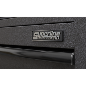 Superline PRO® Black Edition Tower Cabinet with 9 Soft Close Drawers & Power Strip 690mm