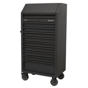 Superline PRO® Black Edition Tower Cabinet with 9 Soft Close Drawers & Power Strip 690mm