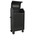 Superline PRO® Black Edition Tower Cabinet with 9 Soft Close Drawers & Power Strip 690mm