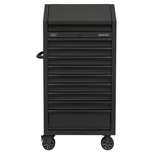 Superline PRO® Black Edition Tower Cabinet with 9 Soft Close Drawers & Power Strip 690mm