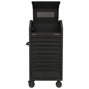 Superline PRO® Black Edition Tower Cabinet with 9 Soft Close Drawers & Power Strip 690mm