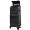 Superline PRO® Black Edition Tool Chest Combination with 9 Soft Close Drawers & Power Strip