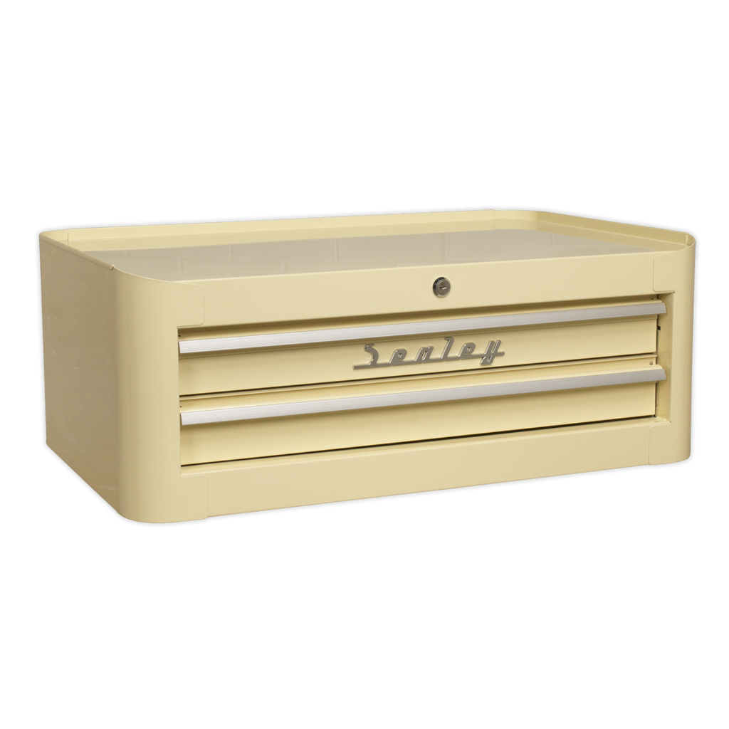 Premier™ Retro Style Topchest, Mid-Box Tool Chest & Rollcab Combination, 10 Drawer, Cream (AP28COMBO2)