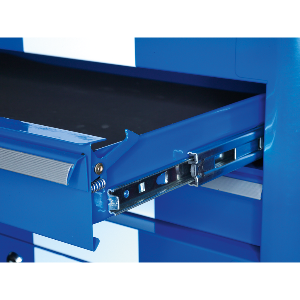 Premier™ Retro Style Topchest 4 Drawer - Blue with White Stripes