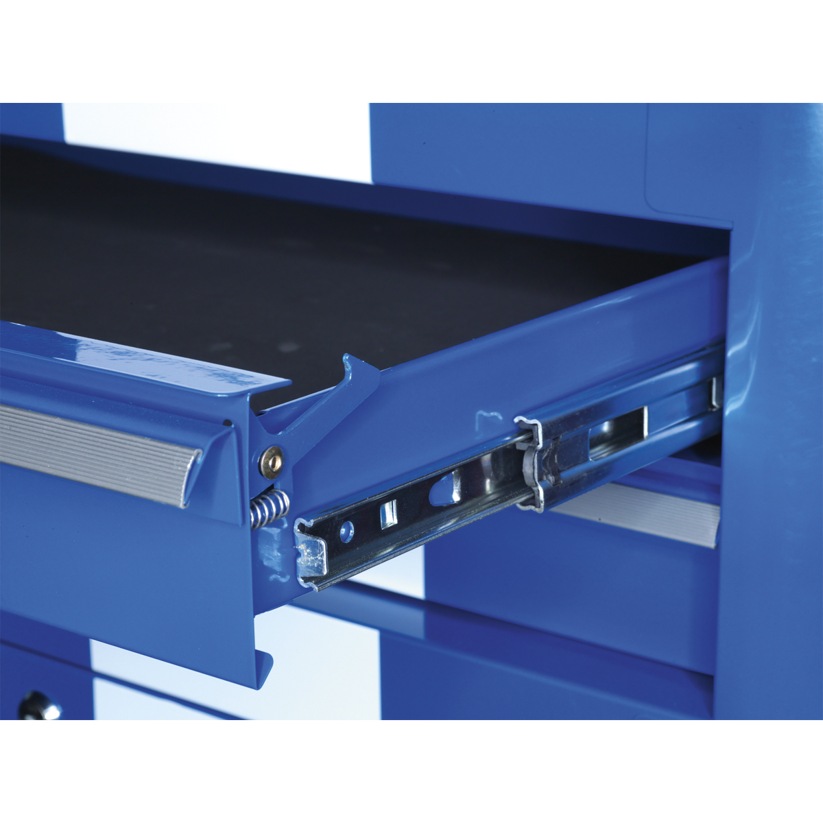 Premier™ Retro Style Wide Topchest & Rollcab Combination 10 Drawer Blue with White Stripes