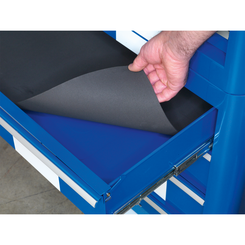 Premier™ Retro Style Topchest, Mid-Box Tool Chest & Rollcab Combination 10 Drawer - Blue with White Stripes