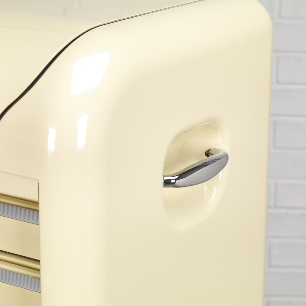 Premier™ Retro Style Topchest, Mid-Box Tool Chest & Rollcab Combination 10 Drawer - Cream