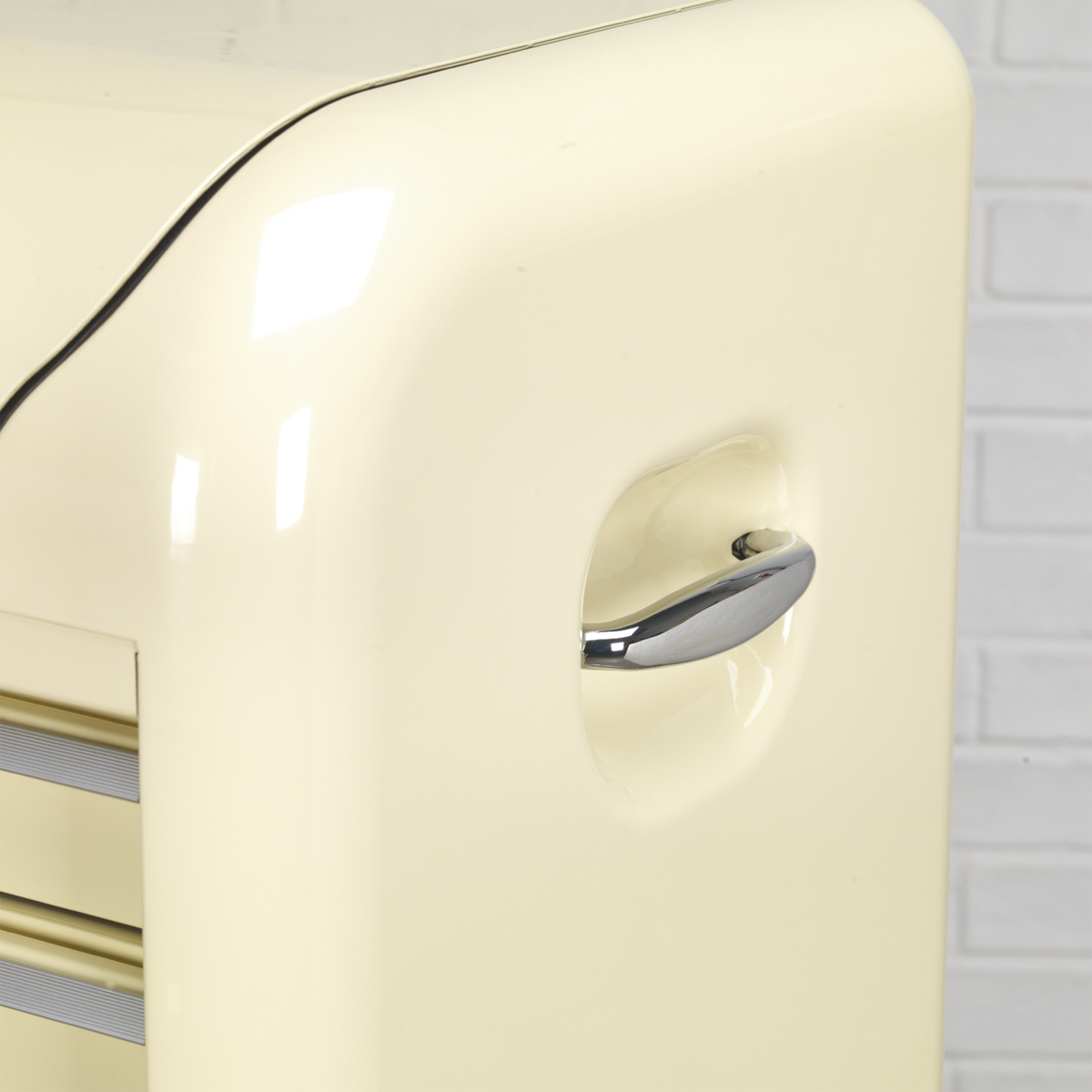 Premier™ Retro Style Topchest, Mid-Box Tool Chest & Rollcab Combination 10 Drawer - Cream