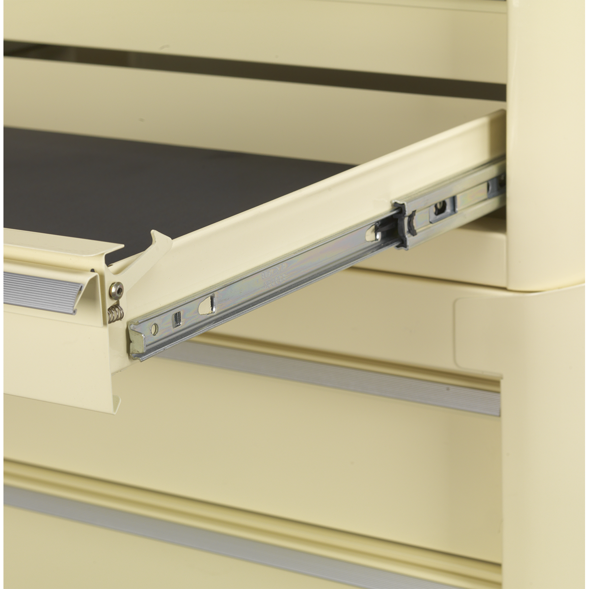 Premier™ Retro Style Topchest, Mid-Box Tool Chest & Rollcab Combination 10 Drawer - Cream