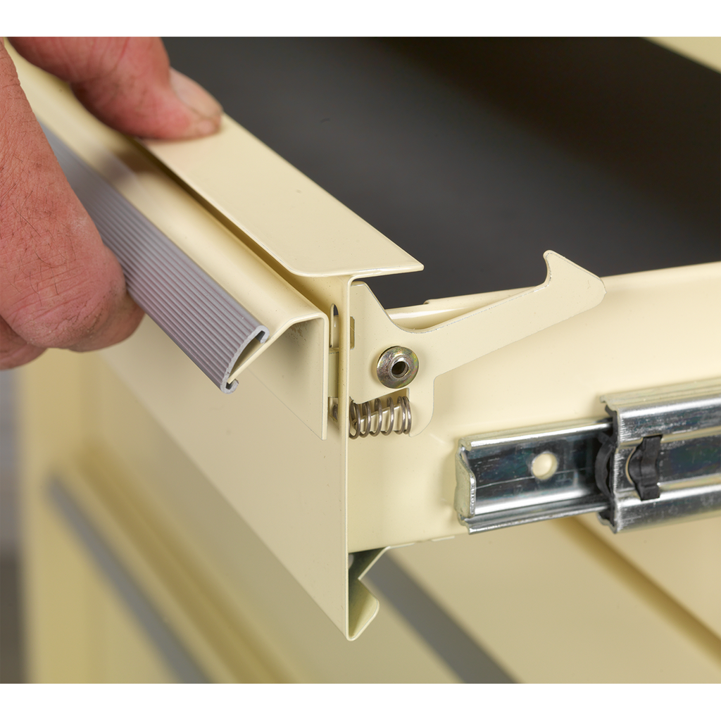 Premier™ Retro Style Topchest, Mid-Box Tool Chest & Rollcab Combination 10 Drawer - Cream