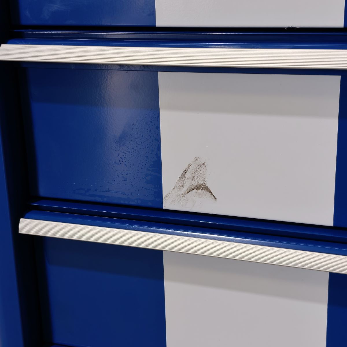 Premier™ Retro Style Rollcab, 4 Drawer, Blue with White Stripes (AP28204BWS) (Factory Refurbished B)