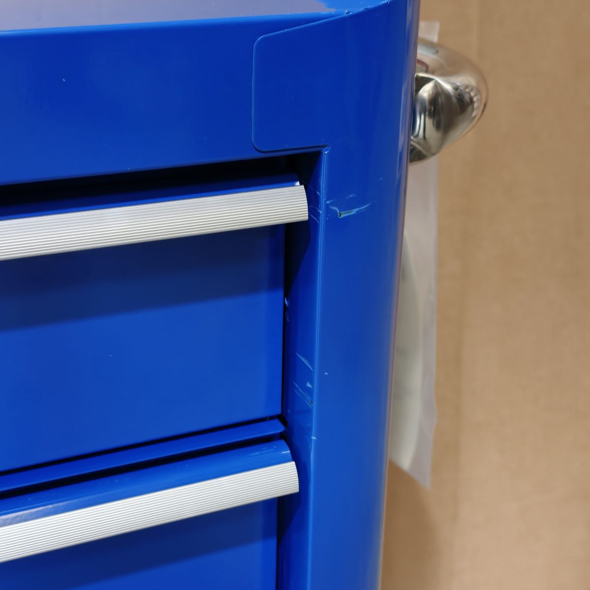 Premier™ Retro Style Rollcab, 4 Drawer, Blue with White Stripes (AP28204BWS) (Factory Refurbished B)