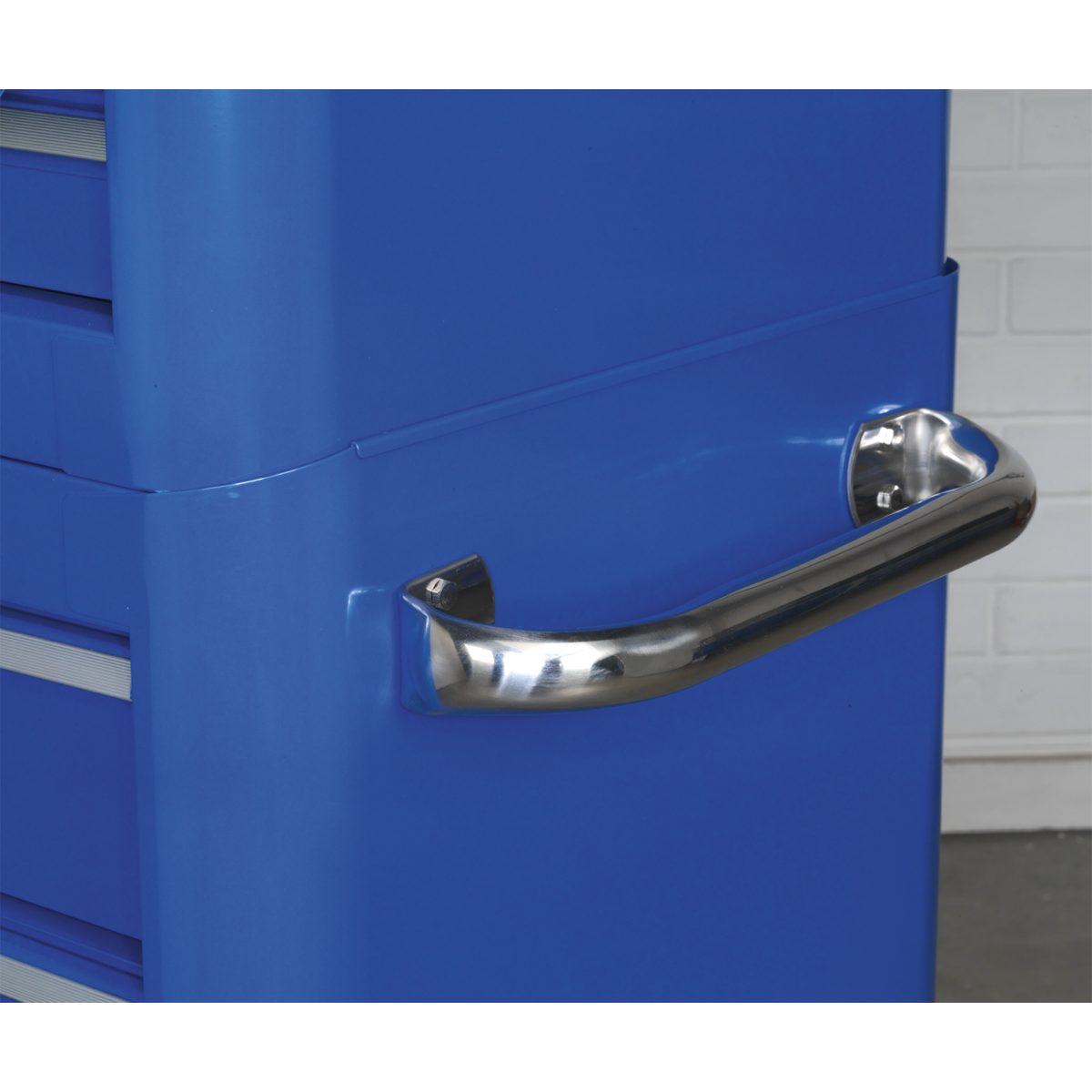 Premier™ Retro Style Rollcab 4 Drawer - Blue with White Stripes