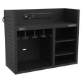 Superline PRO® Black Edition Power Tool Storage Rack with Power Bar (AP30SRBE)