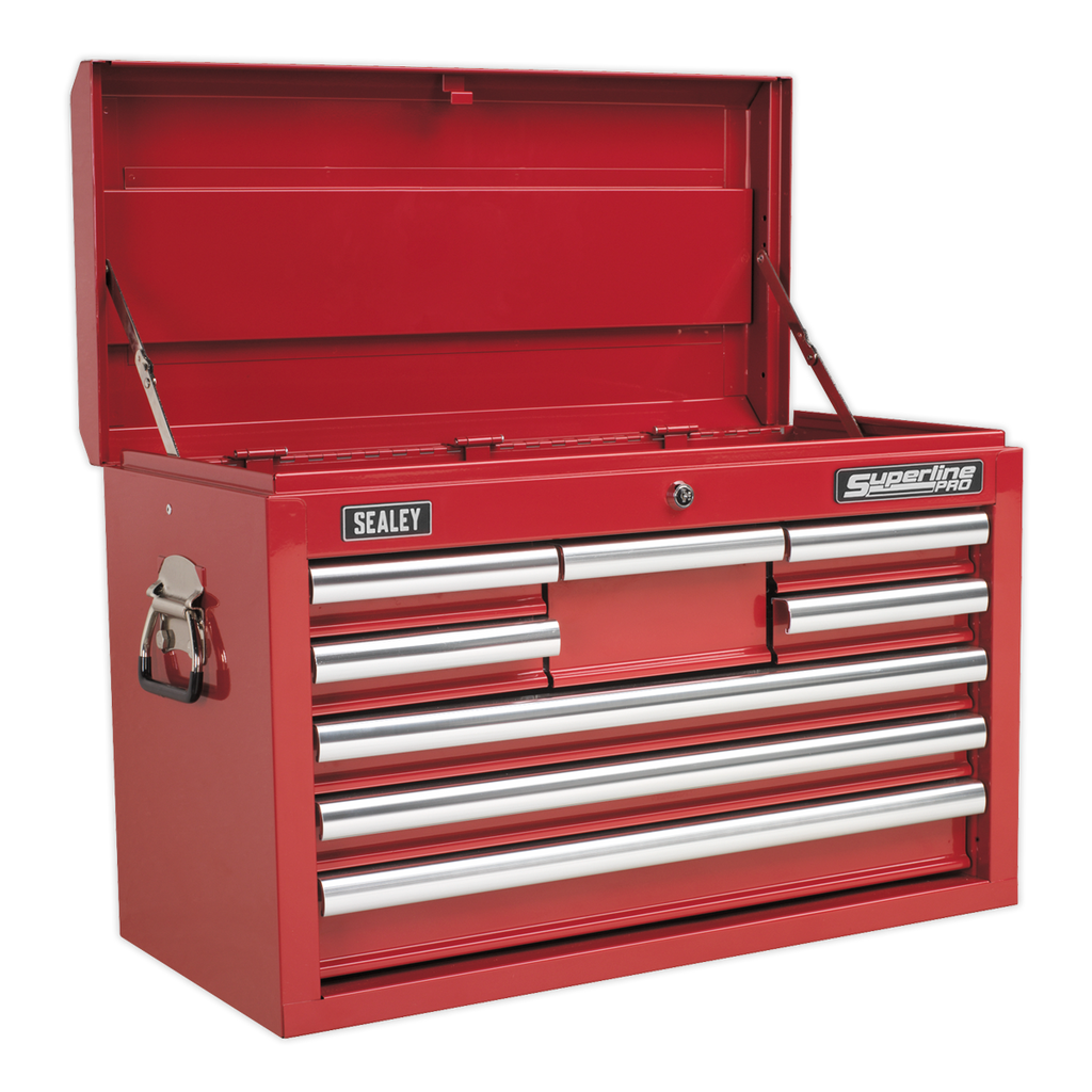 Sealey AP33089 Superline PRO® Topchest with Ball-Bearing Slides, 8 Drawer, Red