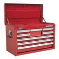 Sealey AP33089 Superline PRO® Topchest with Ball-Bearing Slides, 8 Drawer, Red