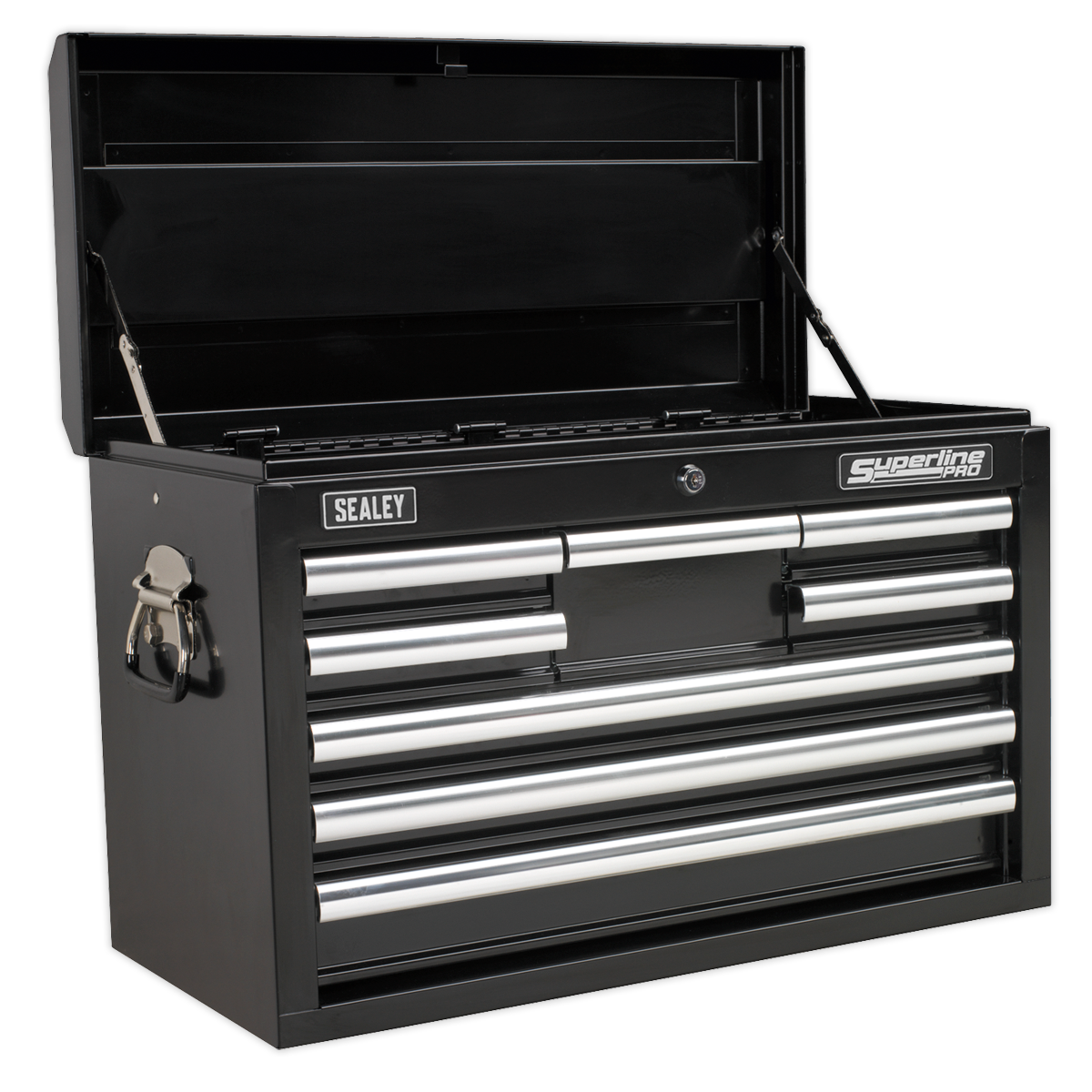 Sealey AP33089B Superline PRO® Topchest with Ball-Bearing Slides, 8 Drawer, Black