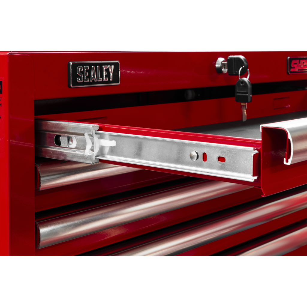 Sealey AP33089 Superline PRO® Topchest with Ball-Bearing Slides, 8 Drawer, Red
