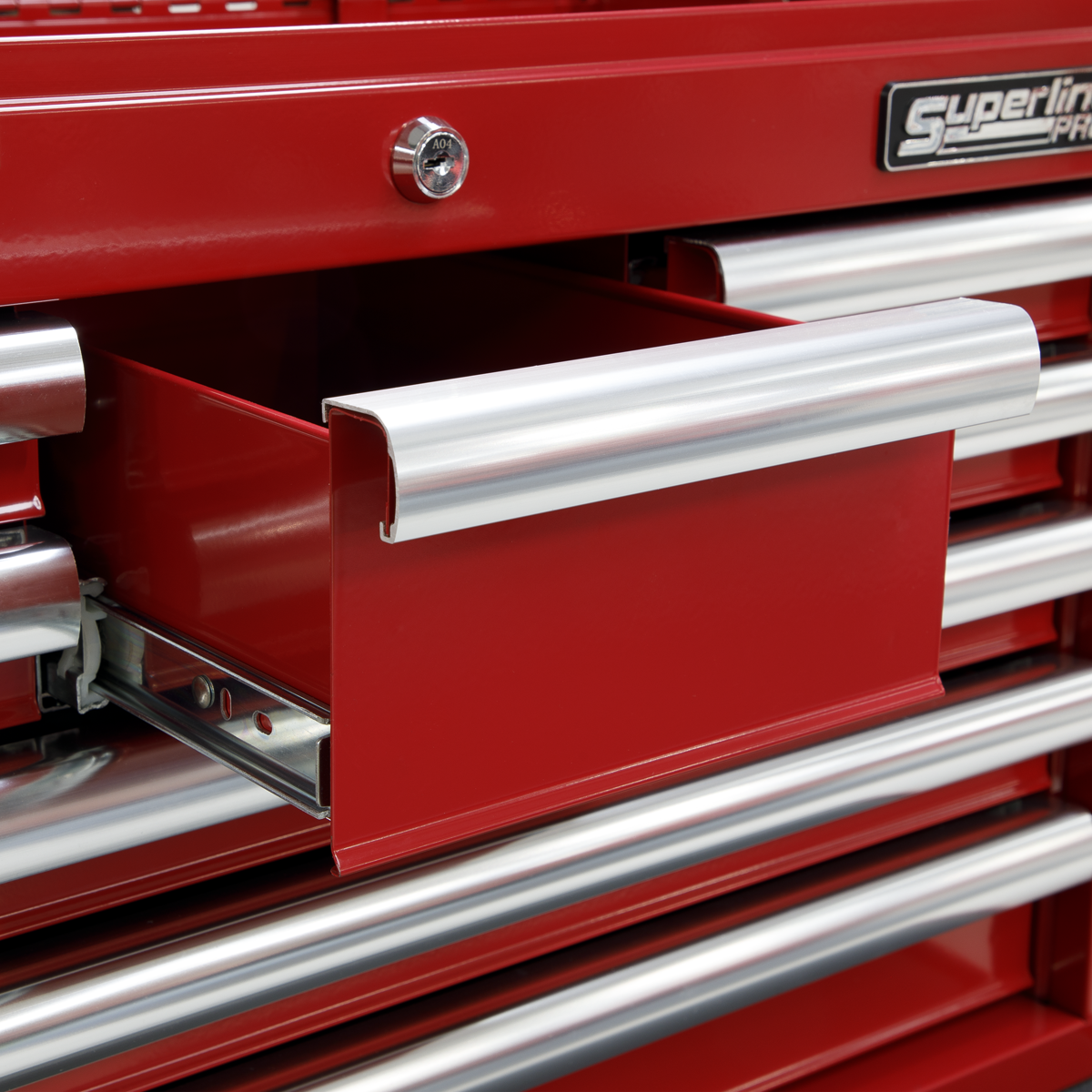 Sealey AP33089 Superline PRO® Topchest with Ball-Bearing Slides, 8 Drawer, Red