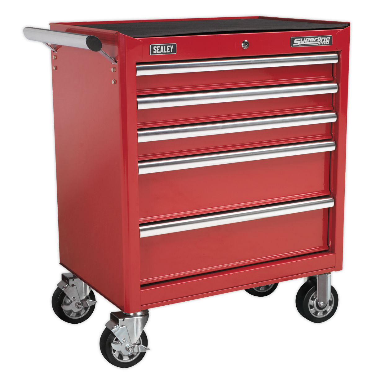 Sealey AP33459 Superline PRO® Rollcab with Ball-Bearing Slides, 5 Drawer, Red