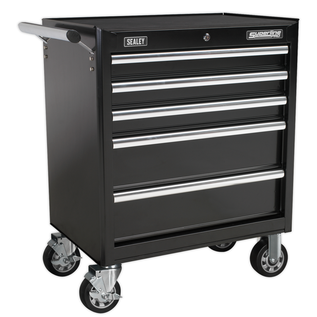 Sealey AP33459B Superline PRO® Rollcab with Ball-Bearing Slides, 5 Drawer, Black