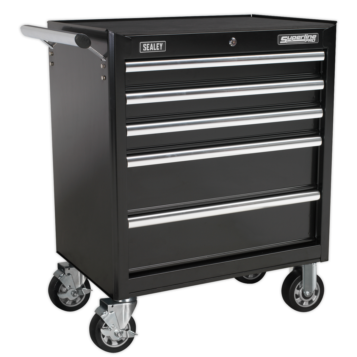 Sealey AP33459B Superline PRO® Rollcab with Ball-Bearing Slides, 5 Drawer, Black