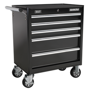 Sealey AP33459B Superline PRO® Rollcab with Ball-Bearing Slides, 5 Drawer, Black