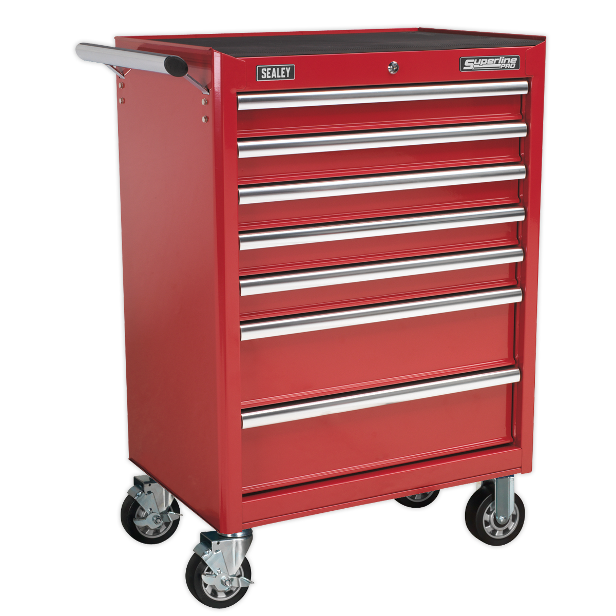 Sealey AP33479 Superline PRO® Rollcab with Ball-Bearing Slides, 7 Drawer, Red