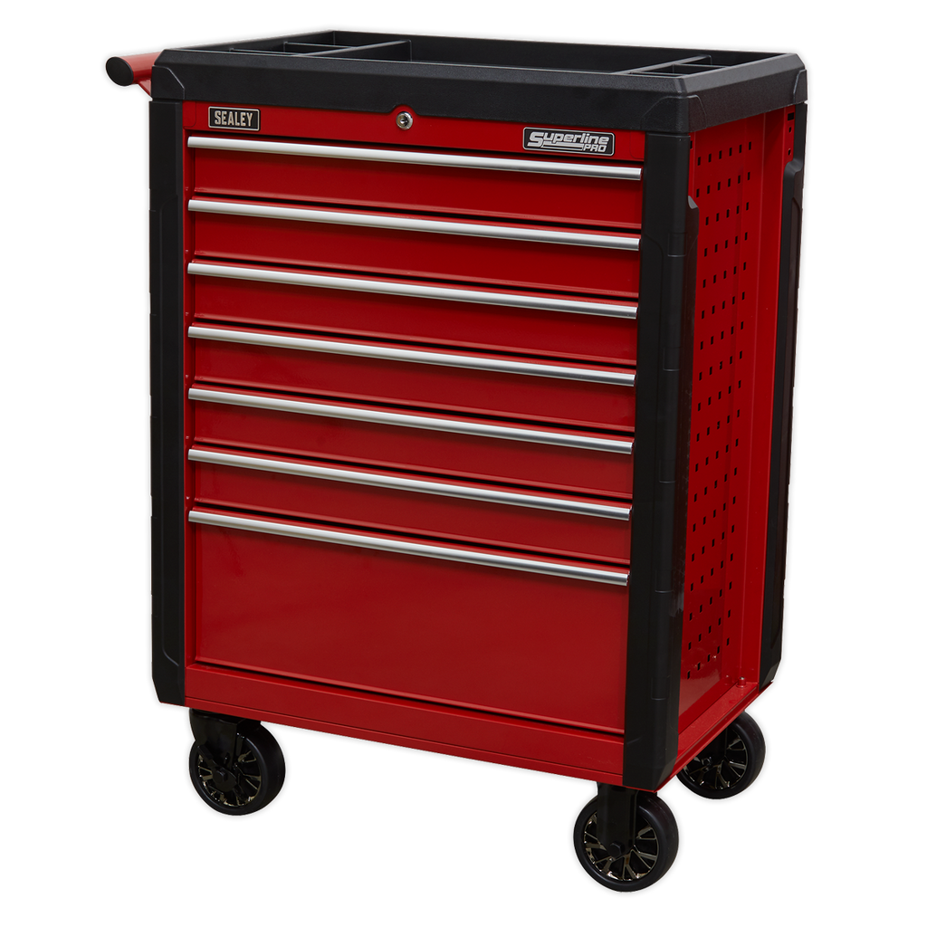 Superline PRO® Rollcab 7 Drawer - Red