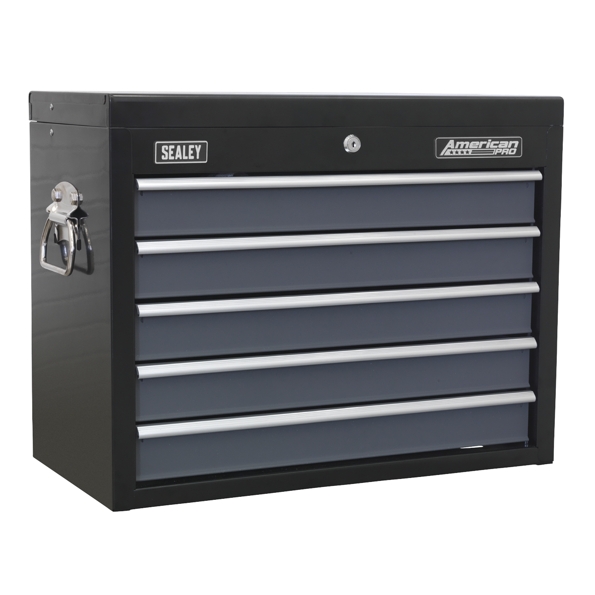 American PRO® Topchest, 5 Drawer, Black/Grey (AP3505TB)