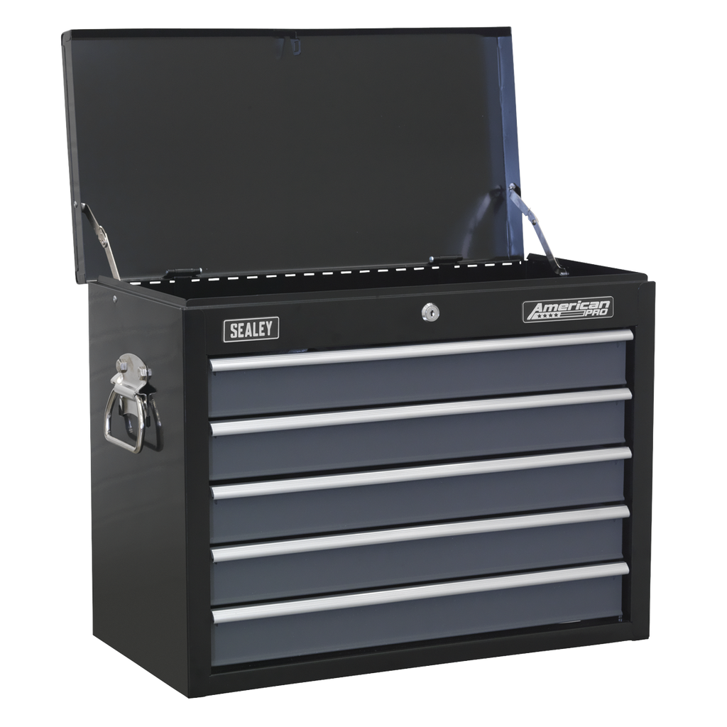 American PRO® Topchest 5 Drawer - Black/Grey