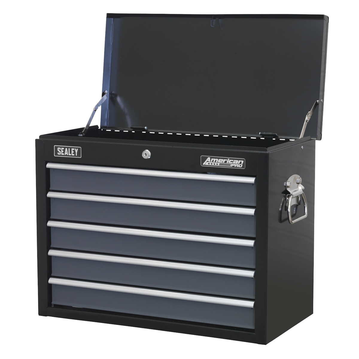 American PRO® Topchest, 5 Drawer, Black/Grey (AP3505TB)