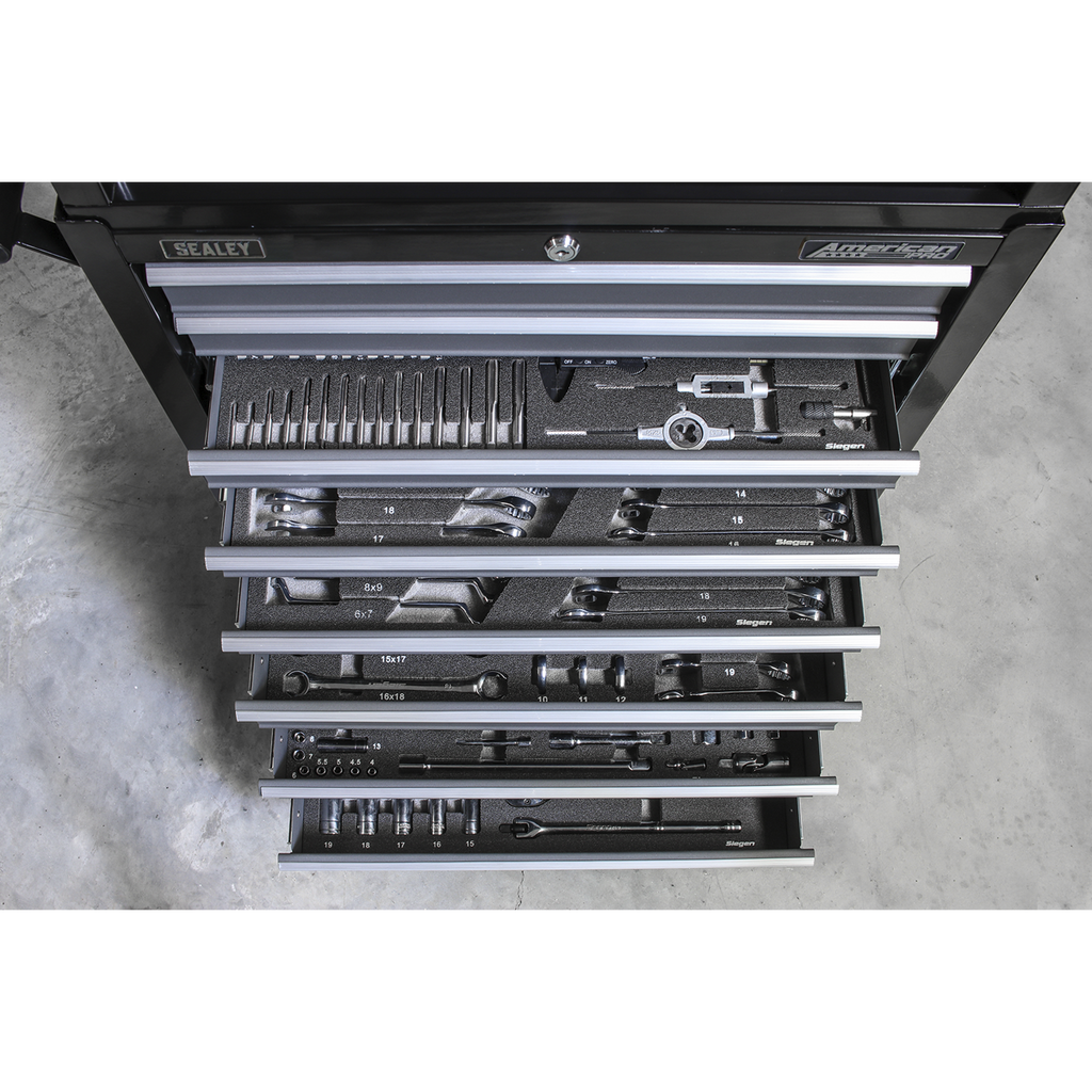 American PRO® Rollcab 8 Drawer - Black/Grey