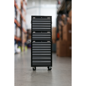 American PRO® Tool Chest Combination 16 Drawer - Black/Grey