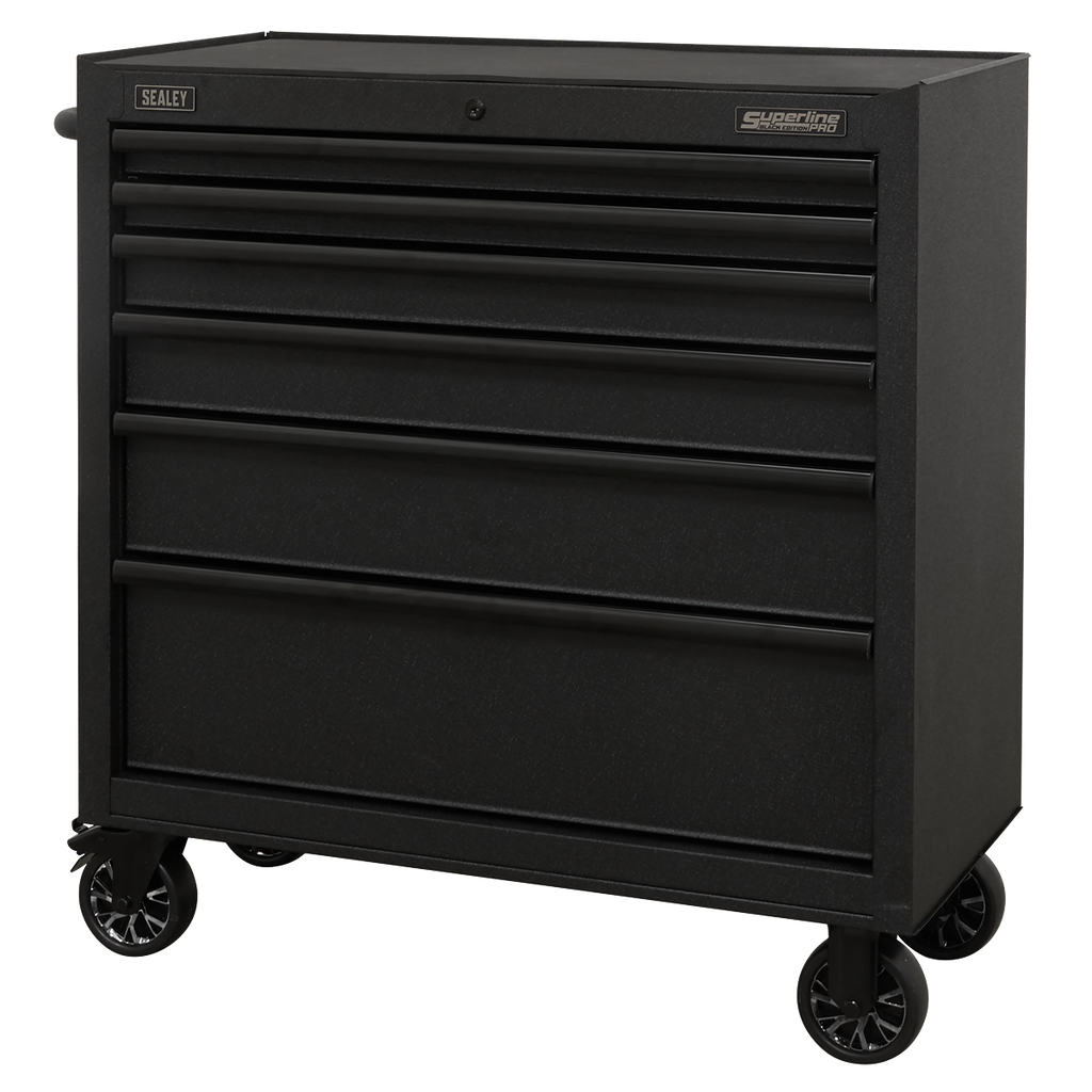 Superline PRO® Black Edition Rollcab with 6 Soft Close Drawers 915mm