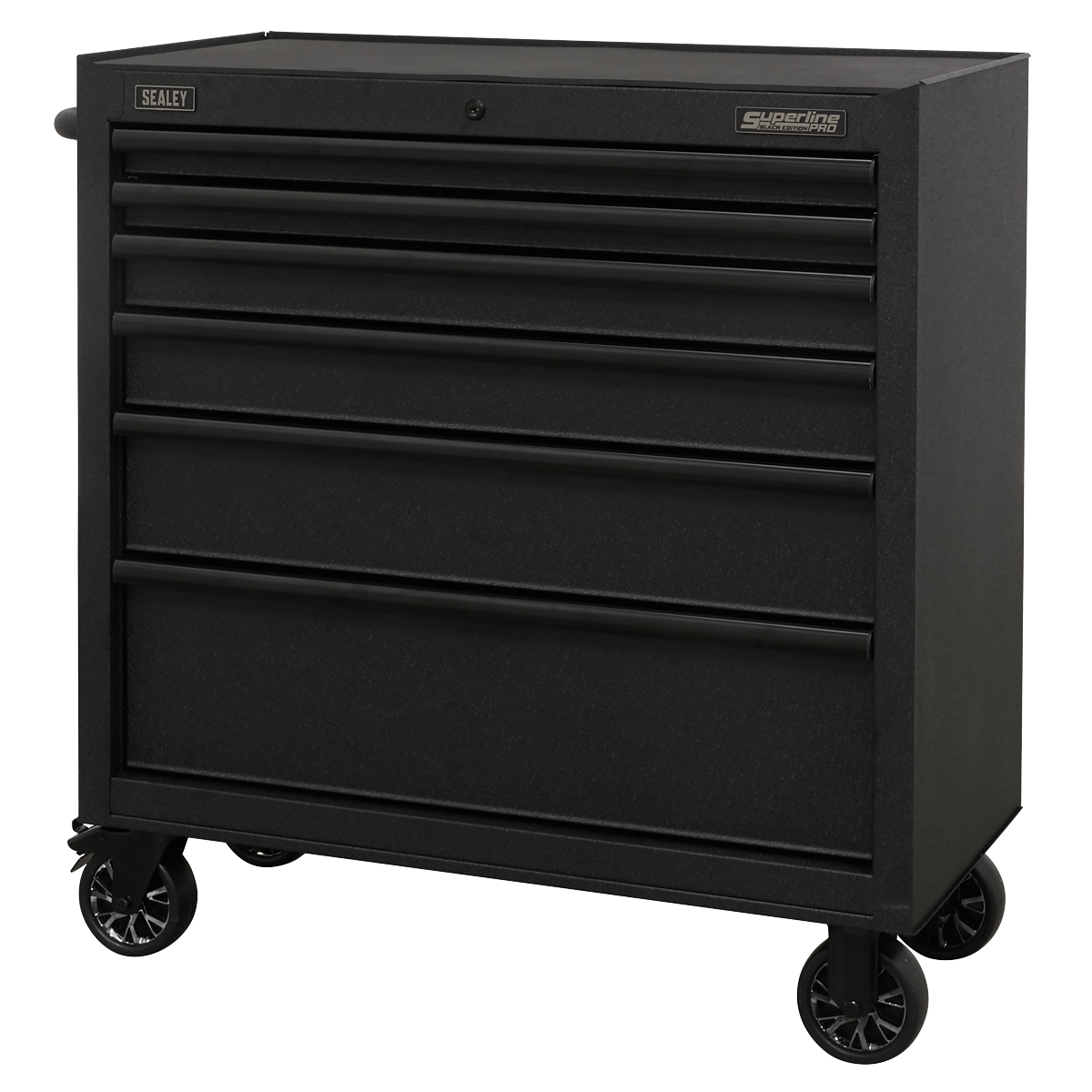 Superline PRO® Black Edition Rollcab with 6 Soft Close Drawers 915mm
