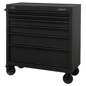 Superline PRO® Black Edition Rollcab with 6 Soft Close Drawers 915mm