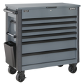 Sealey AP366G Superline PRO® Tool Trolley with Ball-Bearing Slides, 6 Drawer, Grey
