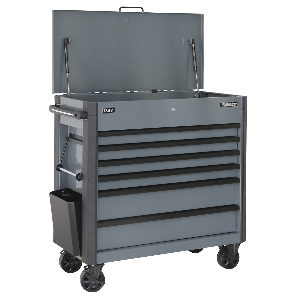 Sealey AP366G Superline PRO® Tool Trolley with Ball-Bearing Slides, 6 Drawer, Grey
