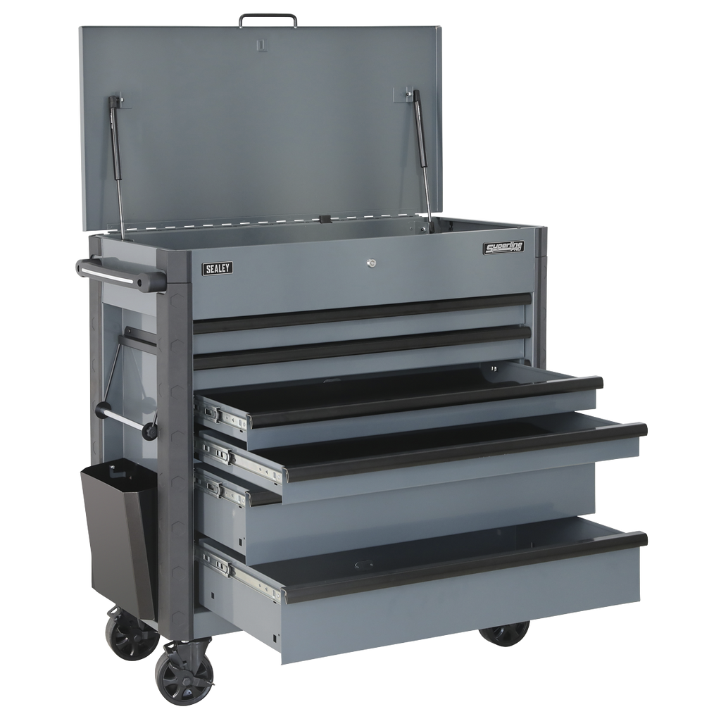 Sealey AP366G Superline PRO® Tool Trolley with Ball-Bearing Slides, 6 Drawer, Grey