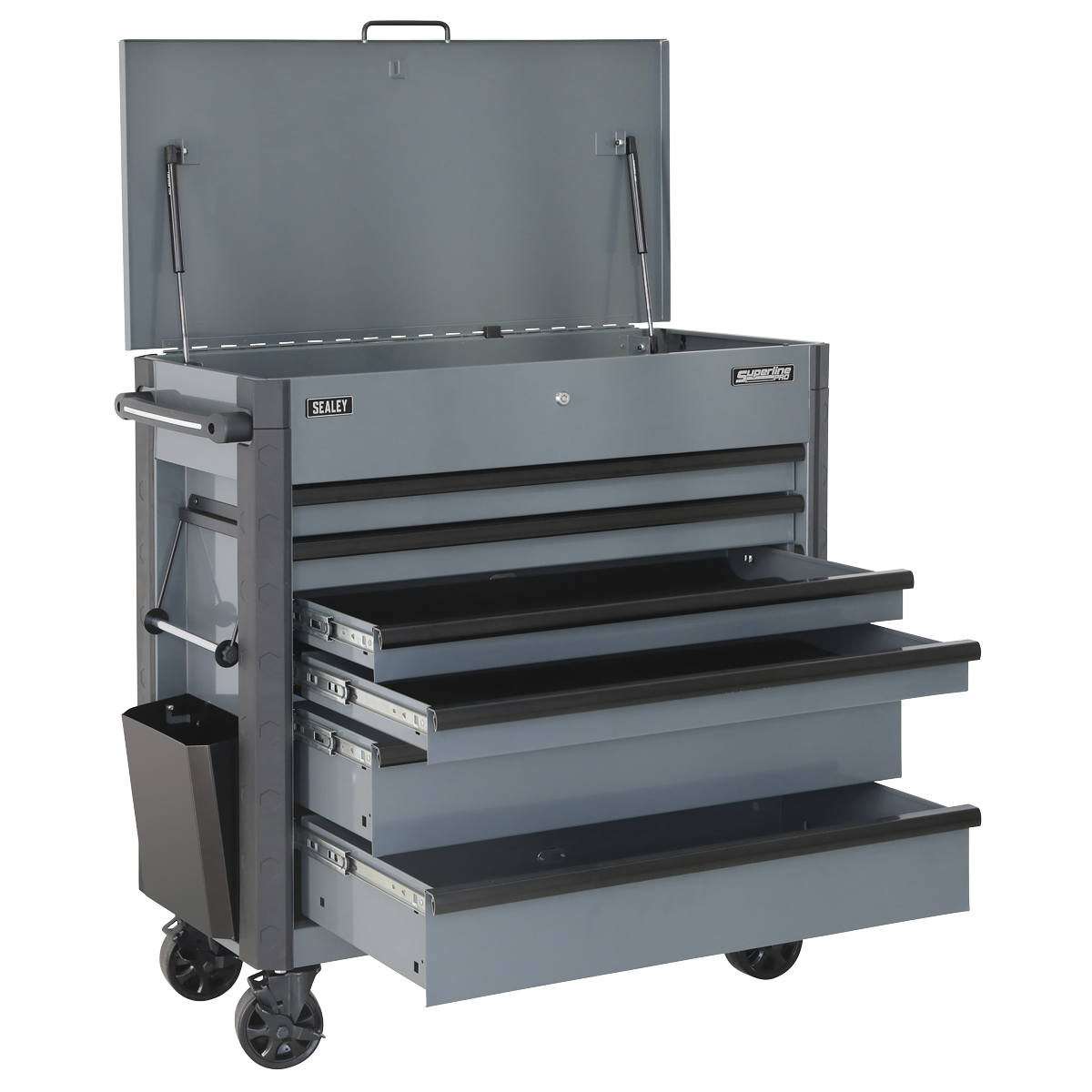 Sealey AP366G Superline PRO® Tool Trolley with Ball-Bearing Slides, 6 Drawer, Grey