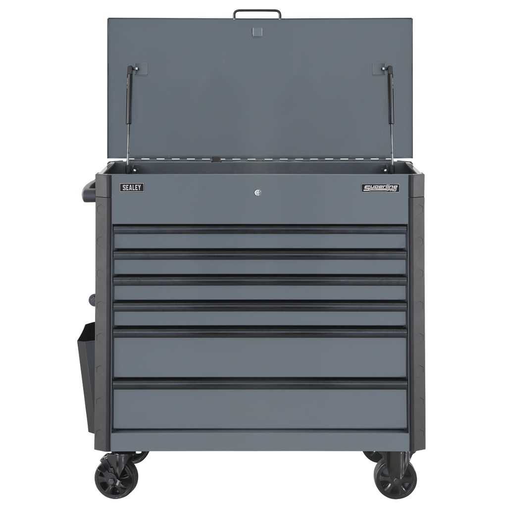 Sealey AP366G Superline PRO® Tool Trolley with Ball-Bearing Slides, 6 Drawer, Grey