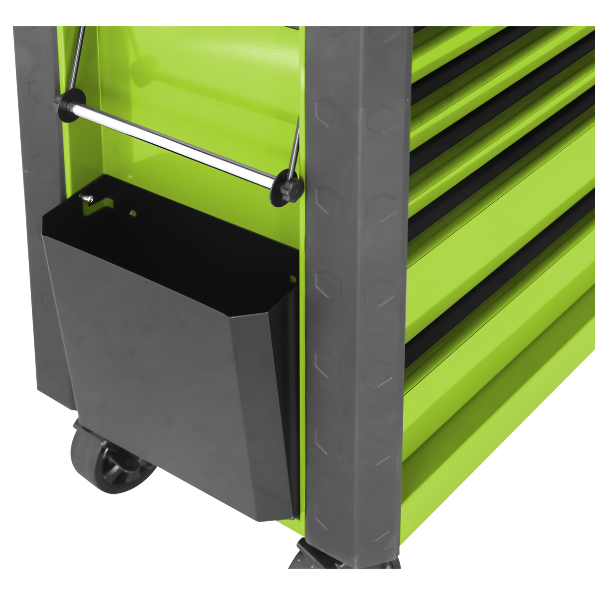 Sealey AP366HV Superline PRO® Tool Trolley with Ball-Bearing Slides, 6 Drawer, Green