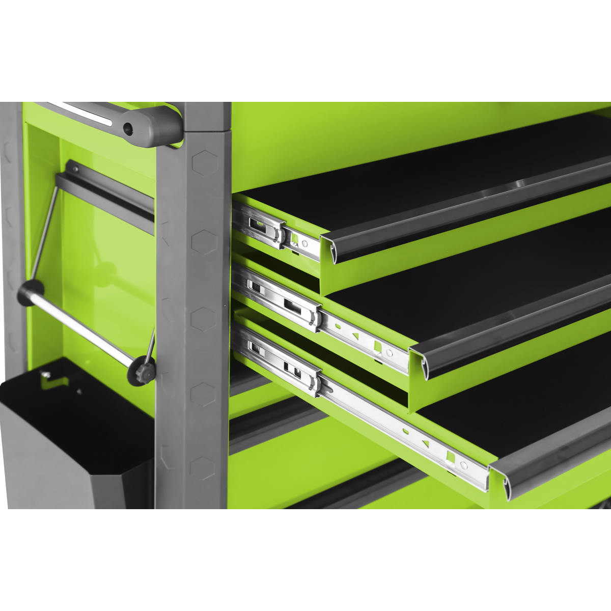 Sealey AP366HV Superline PRO® Tool Trolley with Ball-Bearing Slides, 6 Drawer, Green