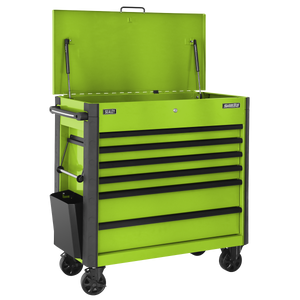 Sealey AP366HV Superline PRO® Tool Trolley with Ball-Bearing Slides, 6 Drawer, Green