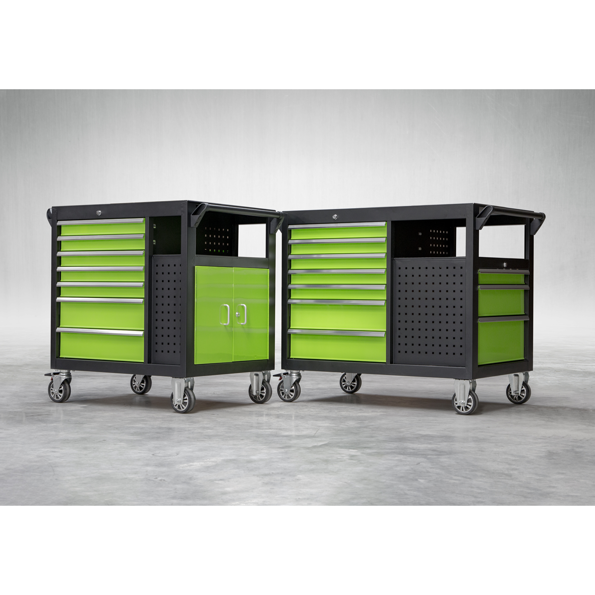 Premier™ Mobile Workstation with 7 Drawers & Cupboard 920mm