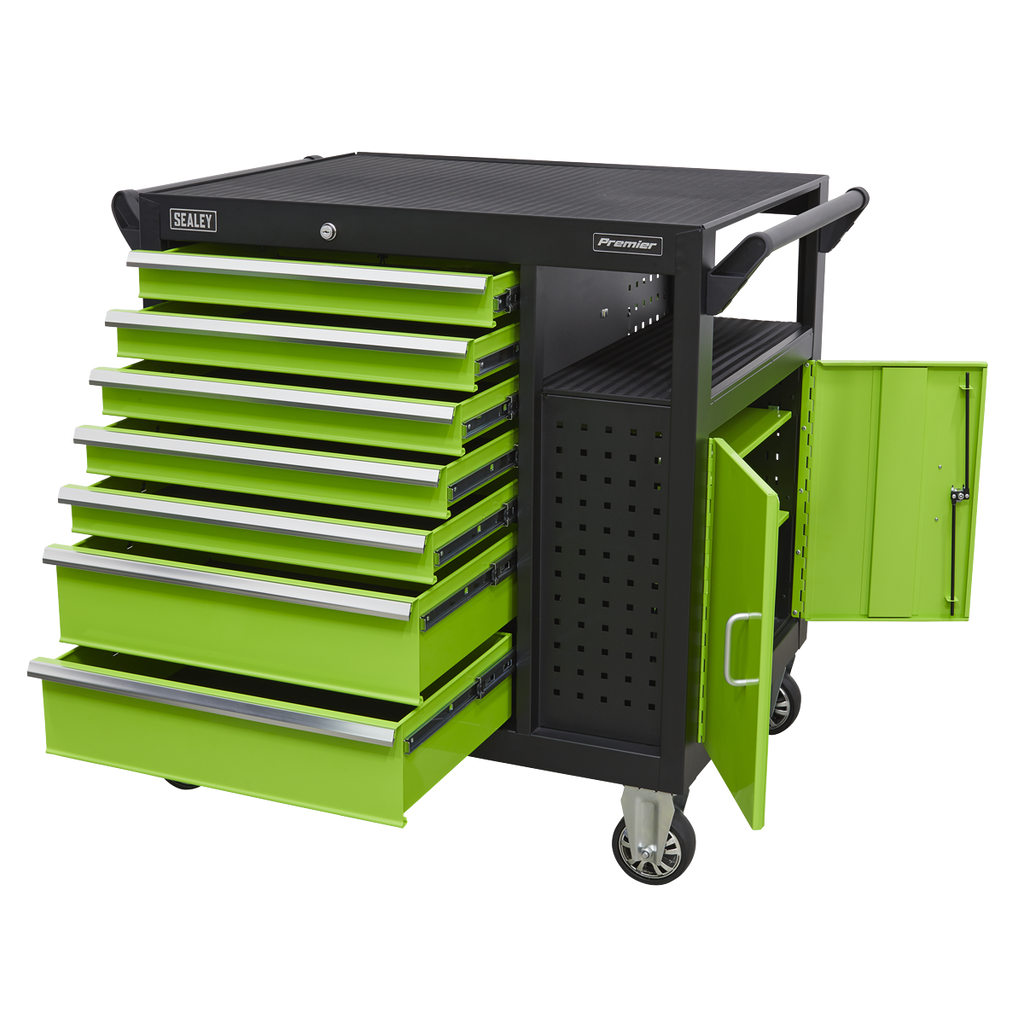 Premier™ Mobile Workstation with 7 Drawers & Cupboard 920mm