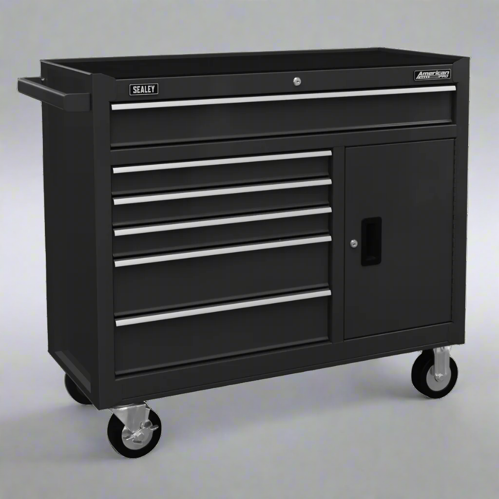 Sealey AP4106B American PRO® Rollcab with Ball Bearing Slides, 6 Drawer, Black