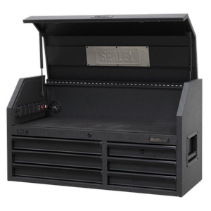 Superline PRO® Black Edition Topchest with 6 Soft Close Drawers & Power Strip 1030mm